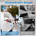 DUSICHIN Pressure Washer Short Gun Foam Cannon 1/4" Quick Connector,Car Wash Foam Gun Kit Dual Connector Accessory,Double Tip Attachment For Soap Cannon with 5 Nozzle Tips DUS2501