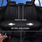 Coverado Car Seat Covers 5 Pieces, Full Set Universal Seat Covers for Cars, Waterproof Nappa Leather Auto Seat Protectors with Head Pillow, Car Interiors Fit for Most Sedans SUV Pick-up Truck, Black
