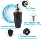 Pressure Washer Tips Turbo Nozzle 4000 PSI with 7 Pieces Spray Tips, 4.0 GPM 4.0 Orifice, 1/4" Quick Connect for Concrete, Cleaning Brick and Vinal Surfaces