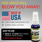 Scent Bomb Air Freshener Spray, Long-Lasting Odor Eliminator - Effective Deodorizer for Home & Car, Fresh Room Spray for Kitchen, Bathroom & Smell Neutralizer - 1 oz Pack of 4, Pina Colada Scent