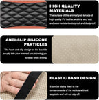 Car Center Console Cushion Pad, 12.6 × 7.48 Inches Waterproof Car Armrest Seat Box Cover, PU Leather Armrest Cover Protector for Most Vehicle, Universal Car Interior Accessories (Black+Brown)
