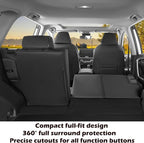 HKZ Fit RAV4 Hybrid Car Seat Covers Set for 2019 2020 2021 2022 2023 2024 2025 Toyota RAV4 Hybrid Model Only LE,XLE,Limited,Woodland Edition,XLE Premium- 5 Seats Full Set Leather(Black)