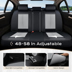 Coverado Car Seat Covers Full Set, Car Seat Protector Waterproof, Nappa Leather Car Seat Cushion, Seat Covers for Cars, Front Seats and Back Universal Fit for Most Cars