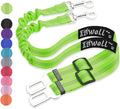IBWell Dog Seat Belt with Elastic Bungee Leash, Car Seat Belt for Dogs (Green, 2PCS-27.6")
