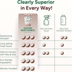 Good Natured Brand | Carpet Deodorizer & Freshener Powder | 31 oz Pet Odor Eliminator for Strong Odor & Pet Urine | Fresh Natural Mahogany Coconut Bliss Scent | Safe for Homes with Pets