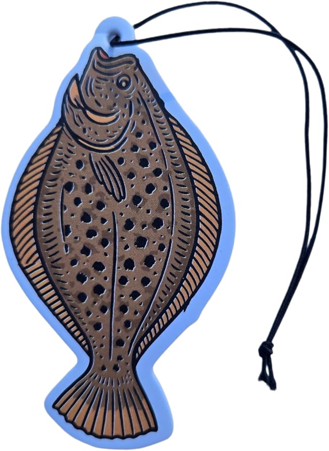 ThatsRad Car Air Freshener Duck Fly Fishing Fish Hunting Stocking Stuffer (One Size, Flounder/Cold Water Scent)