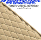 Mandark Car Center Console Cover, Microfiber Leather Vehicle Armrest Protector Cushion with 2 Storage Bags, Auto Interior Arm Rest Seat Box Pad Accessories, Universal for SUV, Sedan, Truck (Beige)