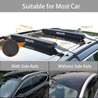 Soft Roof Rack Pads with Single Wrap-Rax Straps and Storage Bag, Universal Car Roof Rack for Surfboard, Kayak, SUP Paddleboard, Canoe, 28" (Pair)