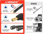 YAMATIC Pressure Washer Gun and Hose Kit, 25 FT Kink Resistant Power Washer Hose and Wand, 3/8" Swivel Quick Connector & M22-14mm Fitting Replacement for Ryobi, Simpson, Craftsman