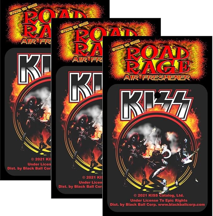 Kiss - Army Road Rage Air Freshener - Vanilla Scent - 3 Pack
