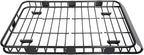 ECOTRIC 59" x 39" x 5.1" Universal Adjustable Roof Rack Cargo Carrier Basket with Extension Heavy Duty Steel Car SUV Top Luggage Storage Holder Basket for Travel 250LBS Weight Capacity