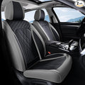 FLORICH Car Seat Covers Front Seat Cover Waterproof Faux Leather Seat Covers for Cars Premium Car Seat Protector Interior Covers Cushion Universal Fit for Most Car Truck SUV, Gray&Black