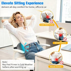 Lumbar Support Pillow for Office Chair - Memory Foam Lumbar Pillow with Detachable Strap & Breathable Cover, Ergonomic Back Support for Office Chair, Car, Bed Rest (Grey)