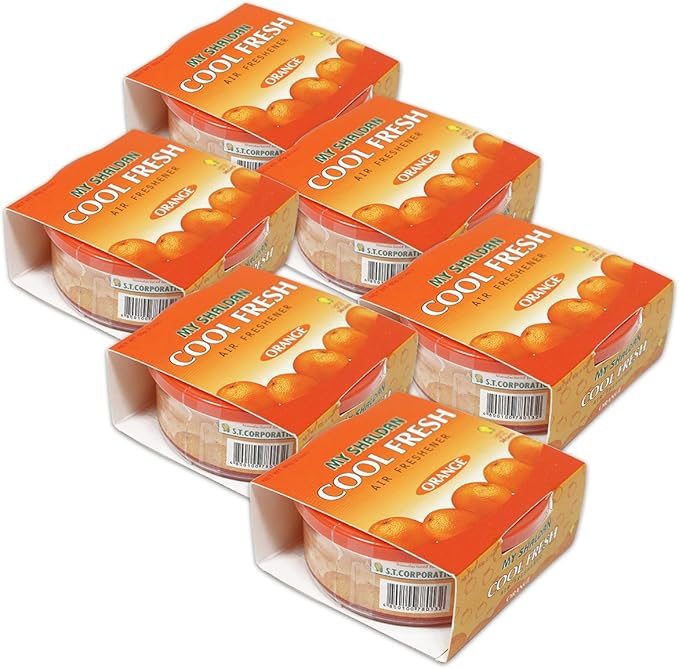 Pack of 6 My Shaldan Cool Fresh Japanese Natrual Fruit Extraction Car Air Freshener Cans (Orange Scented)