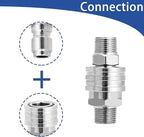 M MINGLE Pressure Washer Adapter Set, 2 Sets 3/8" Quick Connect Fittings, Male Pressure Washer Quick Disconnect Kit, Stainless Steel, 5000 PSI