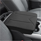 FIILINES Center Console Cover for Dodge RAM 1500 2500 3500 2009-2018 (Bucket Console Only), Armrest Cover Pad Cushion Seat Box Lid Protector RAM Accessories Armrest Cover Anti-Scratch Black