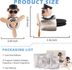 Car Air Freshener Cute Cartoon Teddy Bear Pilot Car Diffuser Rotating Propeller Automotive Air Outlet Fan Creative Car Perfume Decoration Cool Car Accessories