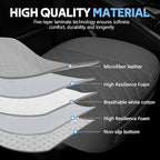 wuyaoyao Leather Car Seat Bottom Covers, Anti-Slip Front Seat Covers for Car, Auto Seat Cover Cushion Pad, Full Wrap Bottom Auto Seat Protector with Pocket Suitable for Most Vehicles (Gray)