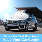 Windshield Sun Shade Custom Fit for 2014 2015 2016 2017 2018 BMW X5 Accessories Foldable Sunshade Sun Blocker Protect Car from Sun Rays & Heat Damage Keep Car Cooler