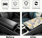 Car Armrest Cover Pad - Car Center Console Cushion Protector Against Pet Claws, Dirt and Sticky Fingers, Comfortable Auto Decor Accessory Fit for Sedan, Van, SUV