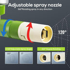 Foam Cannon for Pressure Washer with 1/4 Inch Quick Connector, Pressure Washer Foam Cannon with Rotating Nozzle，Easy to Use & Adjust, Creates Thick Foam-Green