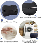 Super Useful Car Headrest Pillow, Car Pillow for Driving with Adjustable Strap, 100% Memory Foam Neck Pillow, Ergonomic Design - Car Neck Pillow(Black, 2 Pack)