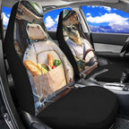 Crocodile Car Seat Covers 2 Pcs Car Seat Cover Protector Front Seats Removable Automotive Accessories Easy Installation Universal Fit for Most Cars SUVs and Sedans
