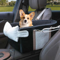 Small Dog Car Seat, Portable Dog Seat with Soft Washable Cushion,Center Console Dog Car Seat for Small Dogs Up to 13lbs(Black)