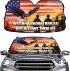 GENANY Honored Veteran Windshield Sun Shade for Car SUV Truck (55x30 Inches), Sun Shade Windshield, Shades for Front Windows, Protector Blocks UV, Car Decor