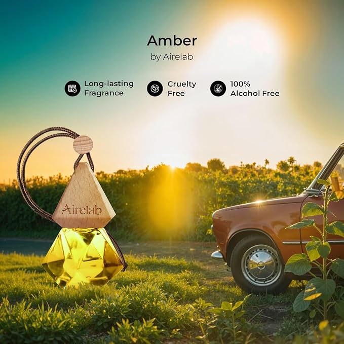 Car Air Freshener 8ml | Perfume Style Freshener Inspired by J.P.G Le male elixir Fragrance | Natural Essential Oil Glass Bottle with Wooden Diffuser | Lasts Up to 60 Days