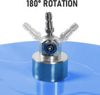 17" Pressure Washer Surface Cleaner with 4 Wheels, Coated Blue Stainless Steel Power Washer Surface Cleaner for Driveway Sidewalk, 1/4" Quick Connector, 2 Extension Wand, 4000 PSI
