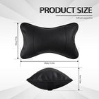 2 Pack Car Neck Pillow Soft Breathable Headrest Pillows for Driving Support, Universal Fit for Most Car Seats Decor Accessories（Black）