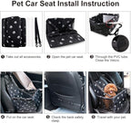 Myuilor Pet Dog Car Booster Seat Carrier,Portable Foldable Carrier with Seat Belt for Dog Cat up to 30lbs …