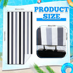 2 Pack Car Seat Towel Covers with Storage Bag 63 x 32 Inch Athletic Running Towel Seat Sweat Washable Non Slip Cover Gift for Car Outdoor Sport Activities (Black Vertical Stripes)