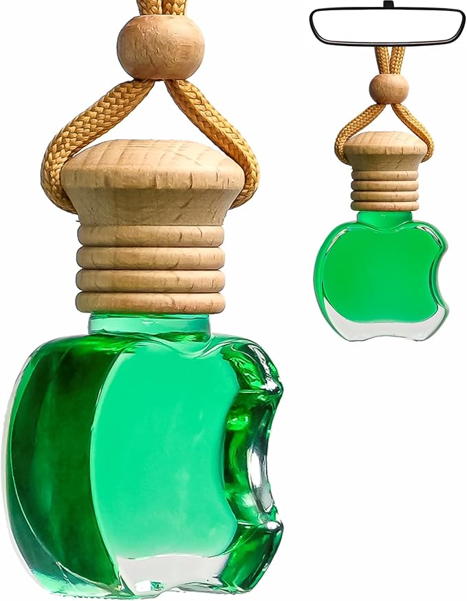 Kabod Bamboo Car Air Freshener | Hanging Essential Oil Diffuser | Natural Odor Eliminator | Long-Lasting Fragrance | 10 ml