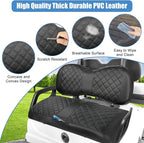 MOSNAI Yamaha Golf Cart Front Seat Cover for Drive G29 2007-2016 and 2017+ Drive 2 OEM Ordinary Seat Cushion, Concave and Convex Design Appearance, Thick Vinyl Leather Comfortable/Breathable