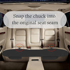 Car Back Seat Cover,Non-Slip & Breathable Bench Seat Cover with Side Pockets for Car Storage & Protecting Interiors,Universal All-Season Seats Back Protector for Most Cars (Rear Seat Cover/Biege)