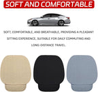 2PCS Car Seat Cushion Covers, Car Seat Cover Pad Front Bottom Protector Mat with Storage Pocket, Breathable Comfortable Auto Front Cushion Pad Mat for Most Vehicle and Office Accessories(Beige)