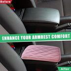 Car Center Console Pad, Waterproof Auto Armrest Seat Box Cover, PU Leather Arm Rest Protector Cushion Pad, Universal Vehicle Interior Protection Accessories for Car SUV (Pink)