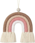 BOHO GARDEN Macrame Bohemian Rainbow Charm - Essential Oil Diffuser for Cars, Baby Nursery, Children’s Bedroom & Home Decor - Colorful Decorative Hanging Air Freshener & Accessories - 3.5x4 - Sienna