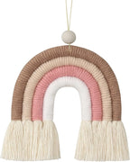 BOHO GARDEN Macrame Bohemian Rainbow Charm - Essential Oil Diffuser for Cars, Baby Nursery, Children’s Bedroom & Home Decor - Colorful Decorative Hanging Air Freshener & Accessories - 3.5x4 - Sienna
