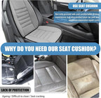Car Seat Cushion, Memory Foam Cushion for Car Seat, Lumbar Support Pillow, Seat Cushion for Full Back and Seat, Ideal for Car Seat Driver, Office Chair, Wheelchair and Back Pain Relief (Gray)