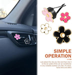 6PCS Car Air Vent Clip, Cute Daisy Air Conditioning Outlet Clip, Car Flower Air Freshener Clip, Auto Interior Decor Accessories for Women and Girls (Rose red-Pink-Black, 6PCS)