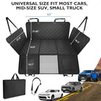 Back Seat Extender for Dogs-Large Space, Upgraded Egg Crate Foam Soft Dog Car Seat Cover Holds 420lb, Sturdy Backseat Extender for Dogs, Waterproof Pet Car Bed Dog Hammock for Car, SUV, Truck