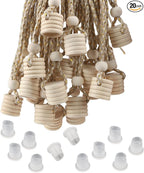 20 Pcs Car Air Freshener Perfume Bottle Replacement Caps With String Pendant Essential Oil Diffuser Replacement Lids Fragrance Aromatherapy Auto Ornaments Decor Accessories With Stoppers