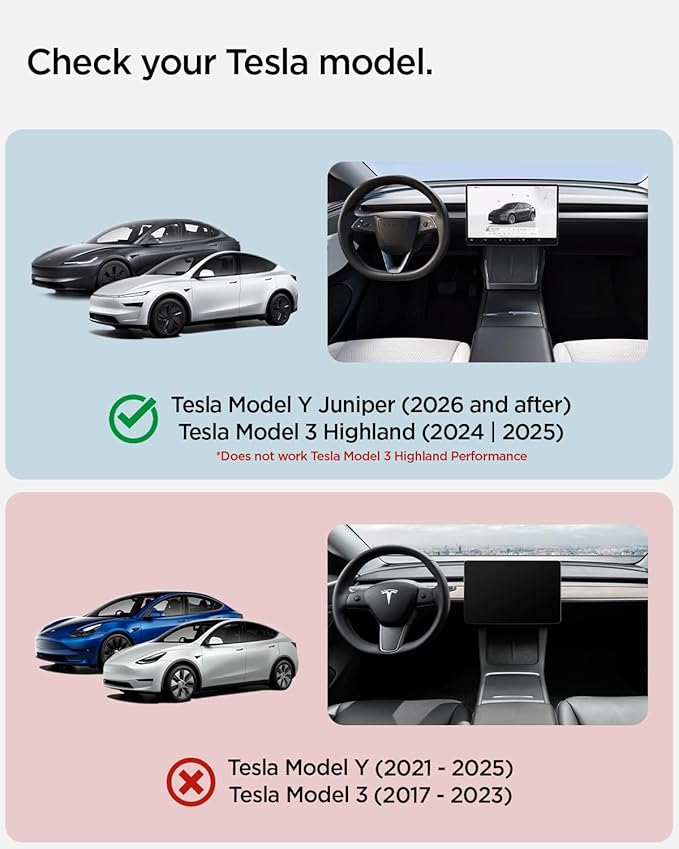 Spigen Air Freshener Adapter (2 Pack) for Tesla Model Y Juniper (Standard, Premium & Performance 2025/26) and Model 3 Highland (Standard, Premium & Performance 2024/25/26) (Air Freshener NOT Included)