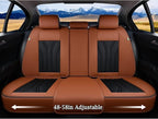 FLORICH Leather Seat Covers, Seat Covers Full Set, Car Seat Protectors 5 Seats,Automotive Seat Covers Fit for Most Cars Trucks-Brown&Black