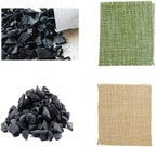 5 X 100g Natural Air Purifying Bamboo Bag,Bamboo Charcoal Bag, Odor Eliminator Decoration Bag for Bathroom Kitchen Cars Closet Refrigerator (Color Selected Randomly)