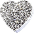 Crystal Sparking Heart Shape Natural Car Vent Clip Air Freshener For Auto (Silver)