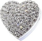Crystal Sparking Heart Shape Natural Car Vent Clip Air Freshener For Auto (Silver)